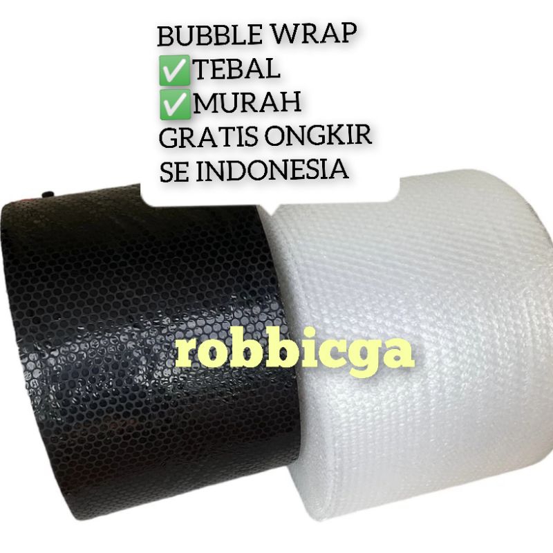 

BUBBLE WRAP TEBAL MURAH| 31CM *50 M| 31CM *10M|TERSEDIA HITAM DAN PUTIH| PLASTIK WRAP UNTUK PAKET AMAN| PLASTIK PLETEK PLENDUNG|