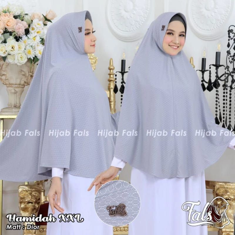 Hamidah XXL fals jilbab instan bergo jumbo premium