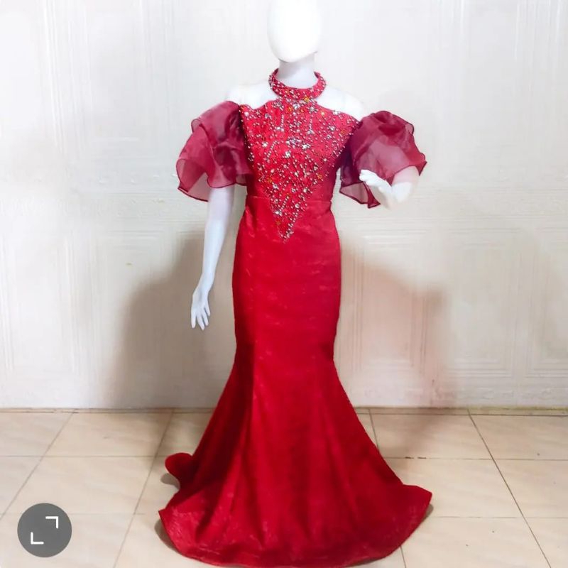 gaun pesta organza terbaru