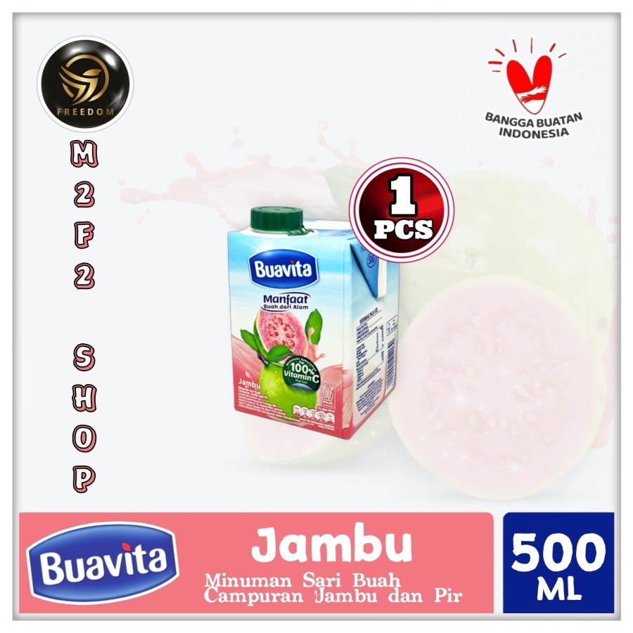 

Jus Buavita Rasa Jambu Kotak | Juice Guava - 500 ml (Kemasan Satuan)