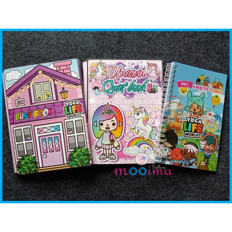 Paper doll paket hemat toca boca house purper kuromi toca karakter/quier book ekslucive haouse kurom