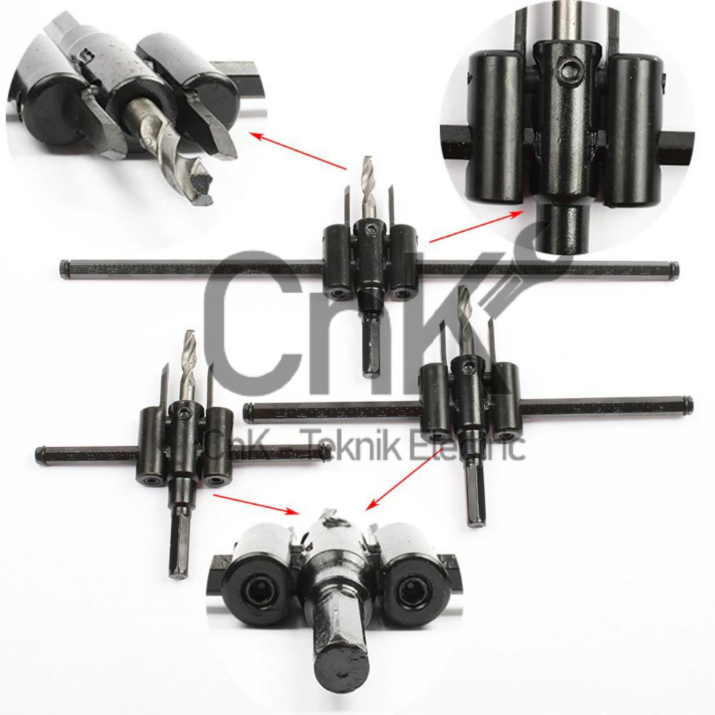 MATA BOR PELUBANG KAYU LINGKARAN JANGKA MATA BOR 120/200/300 MM