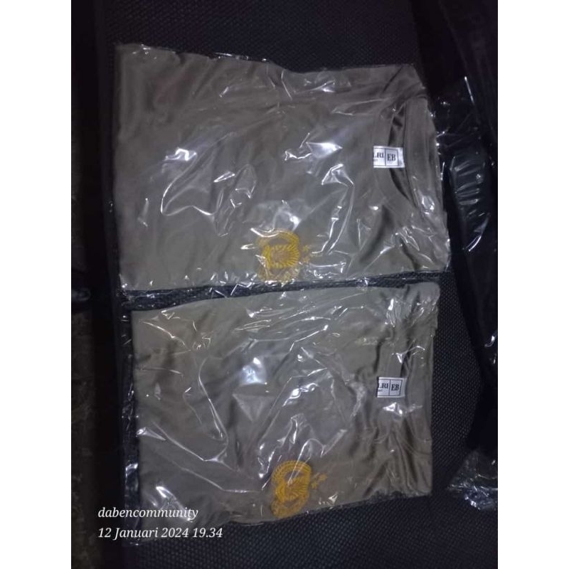 Kaos oblong coklat polri