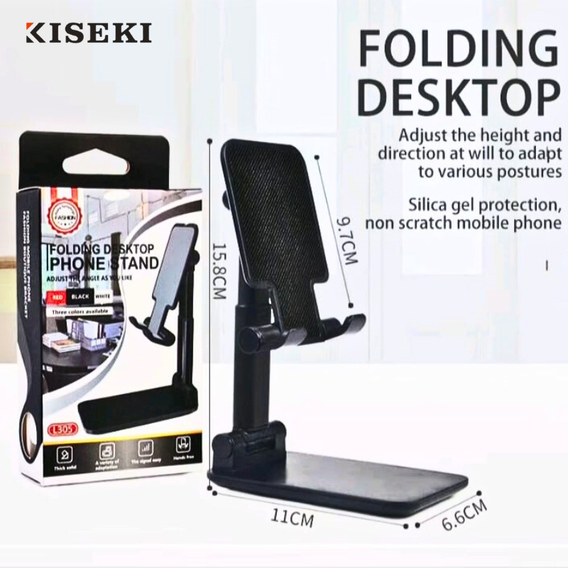 Kiseki Phone Stand L305 | Folding Desktop HP dan Tablet | Stand HP Cermin