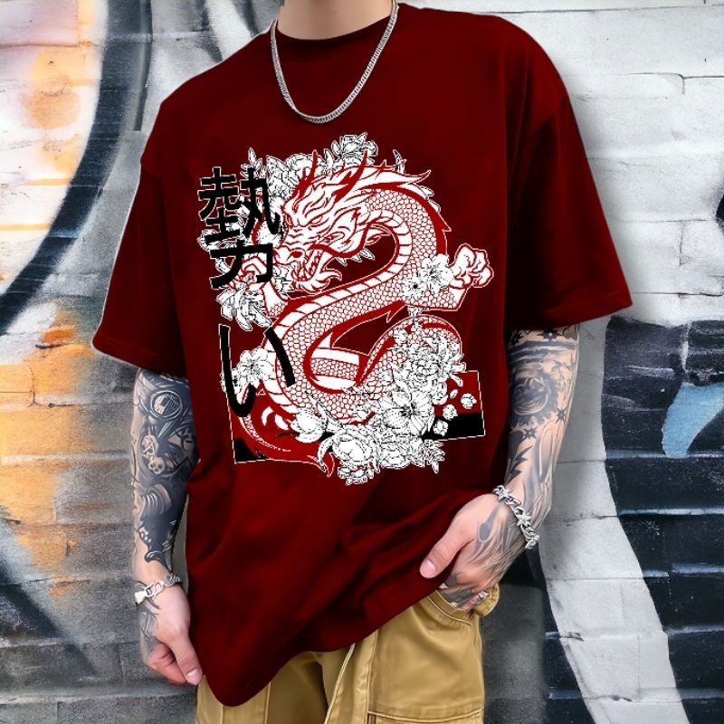 KAOS NAGA JUMBO DISTRO PRIA KEREN IMLEK DRAGON CHINNESS