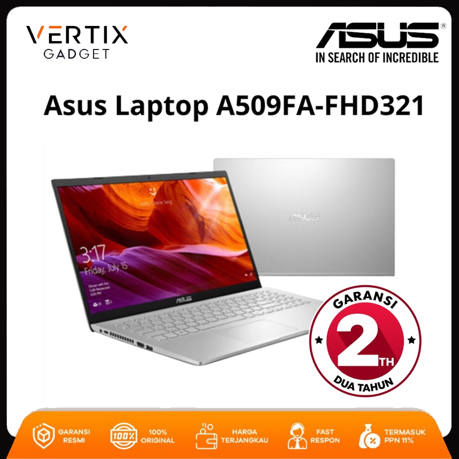 Asus A509FA-FHD321 Windows 10 Home VGA camera - Garansi Resmi 1 Tahun