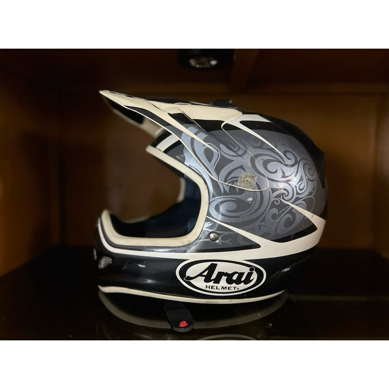 Arai VX 3 Cross Silver Black Size L (Second) Helm Motocross/Trail