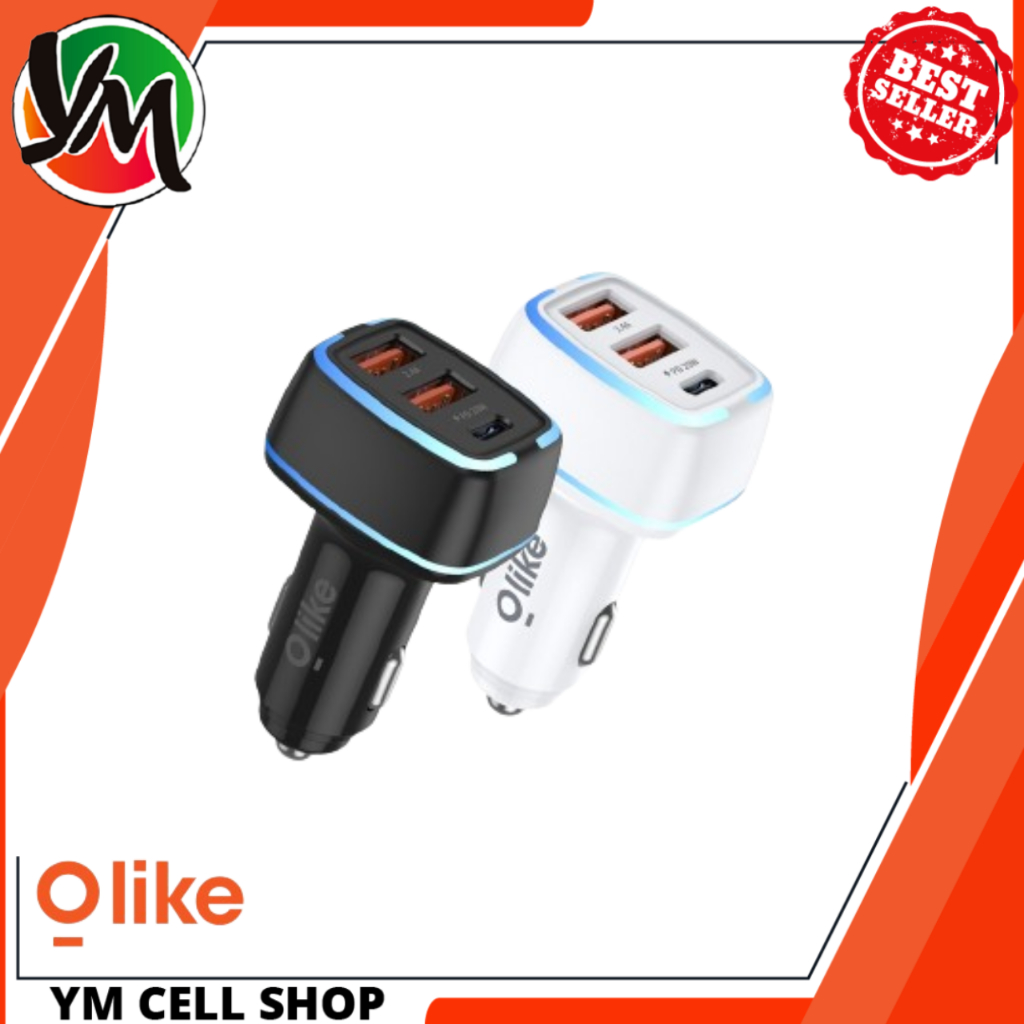 CHARGER MOBIL OLIKE R3 DUAL USB TYPE C FAST CHARGING PD 20W LED R3