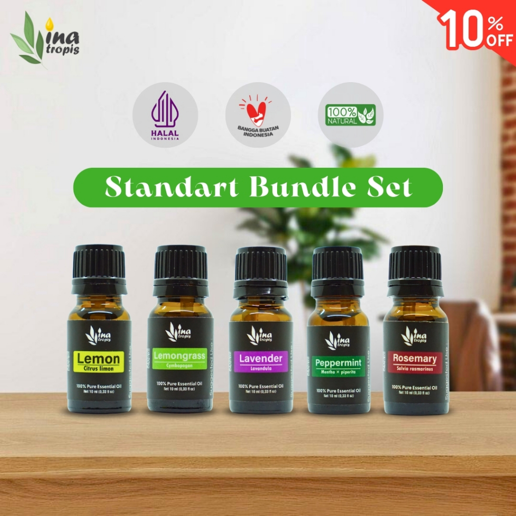 Ina Tropis Standard Bundle Set 10ml Minyak Essensial | aroma terapi | pengharum ruangan | aromaterap