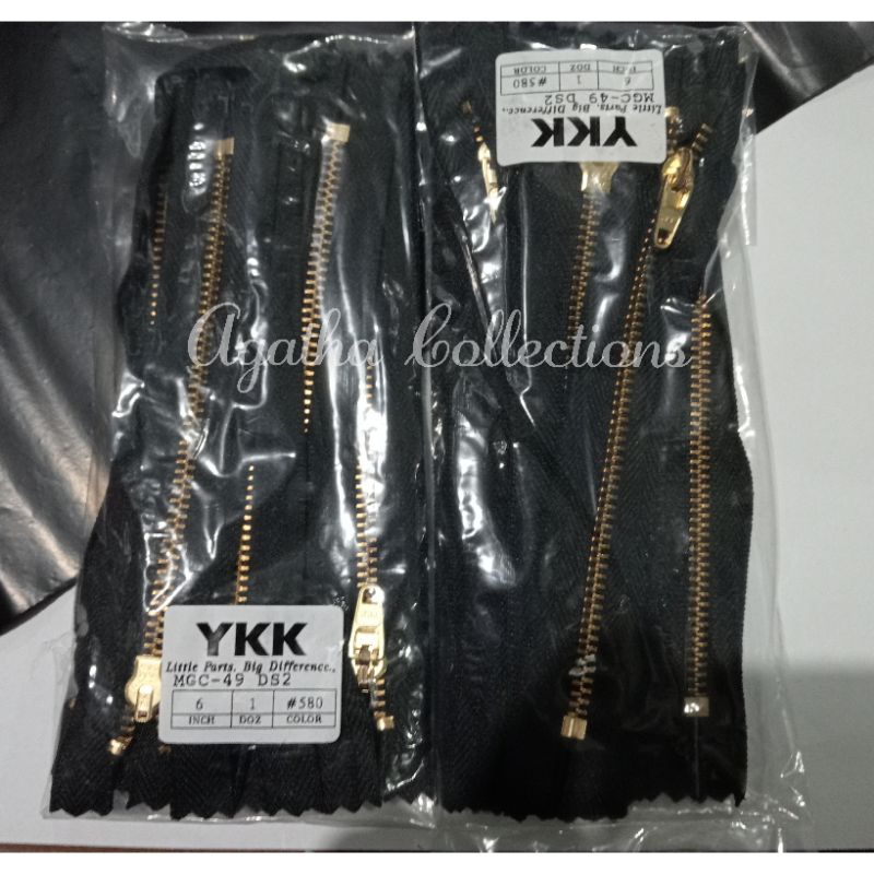GROSIR RESLETING CELANA JEANS (MGC 49)  YKK ORIGINAL 10CM,12,5CM,15CM PER DZN(12 BIJI)