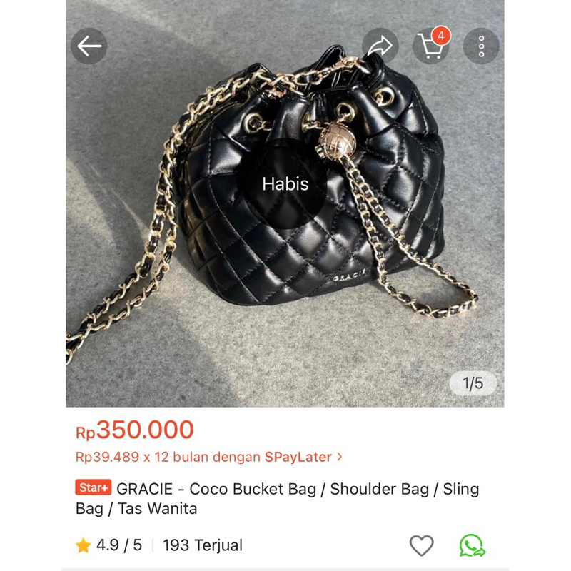 GRACIE - Coco Bucket Bag / Shoulder Bag / Sling Bag / Tas Wanita