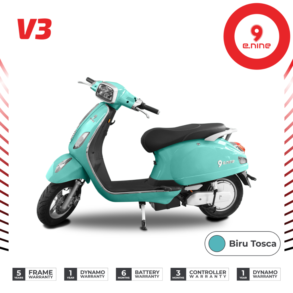 Enine Indonesia Motor Listrik V3 - Biru Telur Asin