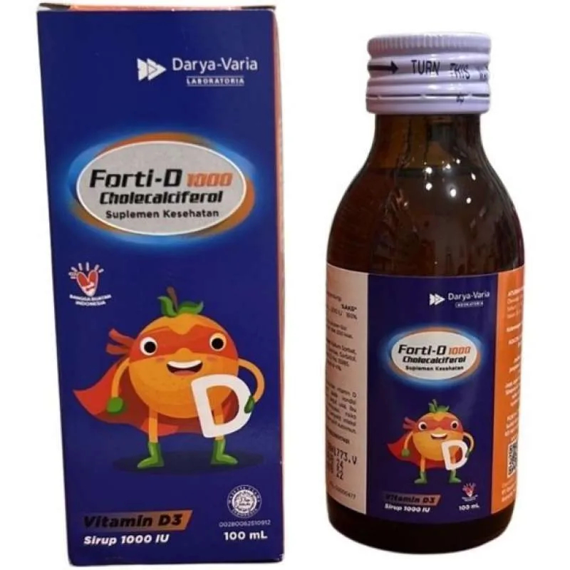 SUPLEMEN FORTI-D SYRUP 1000 IU 100 ML(VITAMIN D3 UNTUK ANAK)