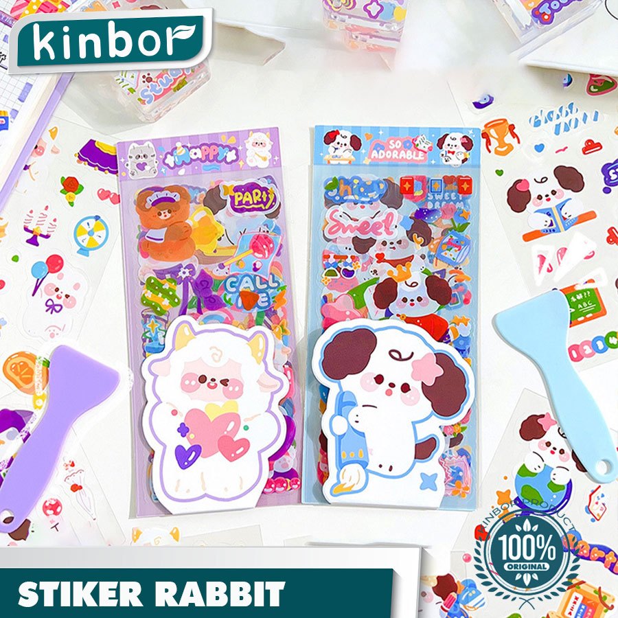 

FREE SEKOP 10PCS Stiker rabbit viral cute/ Sticker jurnal premium lucu DIY Diary ( KINBOR )