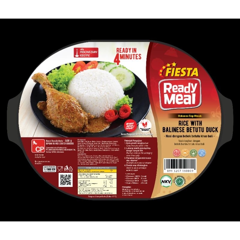 Fiesta / Siap Saji Nasi Dengan Bebek Betutu Khas Bali / Ready Meal Balinese Betutu Duck with Rice | 