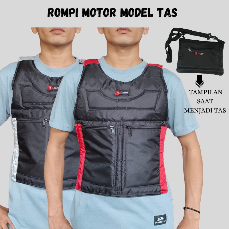 Rompi Motor Tas Anti Angin Pelindung Dada Cordura Premium