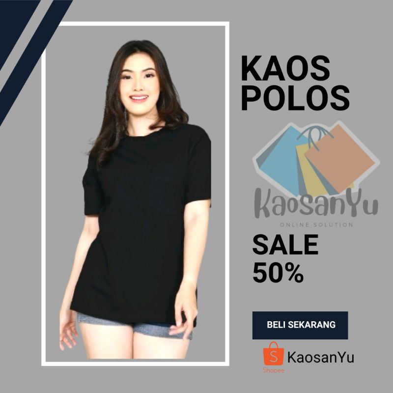 KAOS POLOS COTTON COMBED 24S HITAM