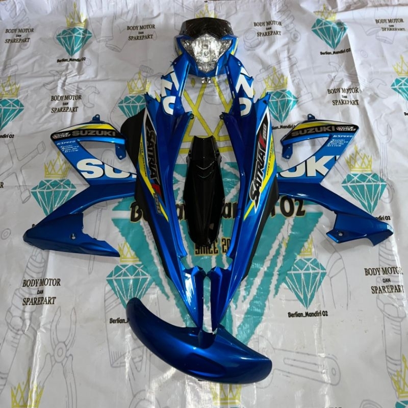 COVER FULL BODY HALUS  SATRIA FU FACELIFT / FU FL BIRU GP