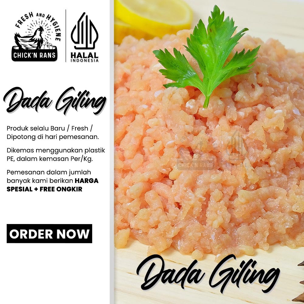 

DISKON BRANDS FESTIVAL Daging Ayam Giling Dada Tanpa Kulit 1kg murah