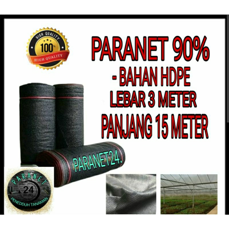 Paranet 90%/Jaring paranet 90%,Lebar 3 Meter X Panjang 15 meter