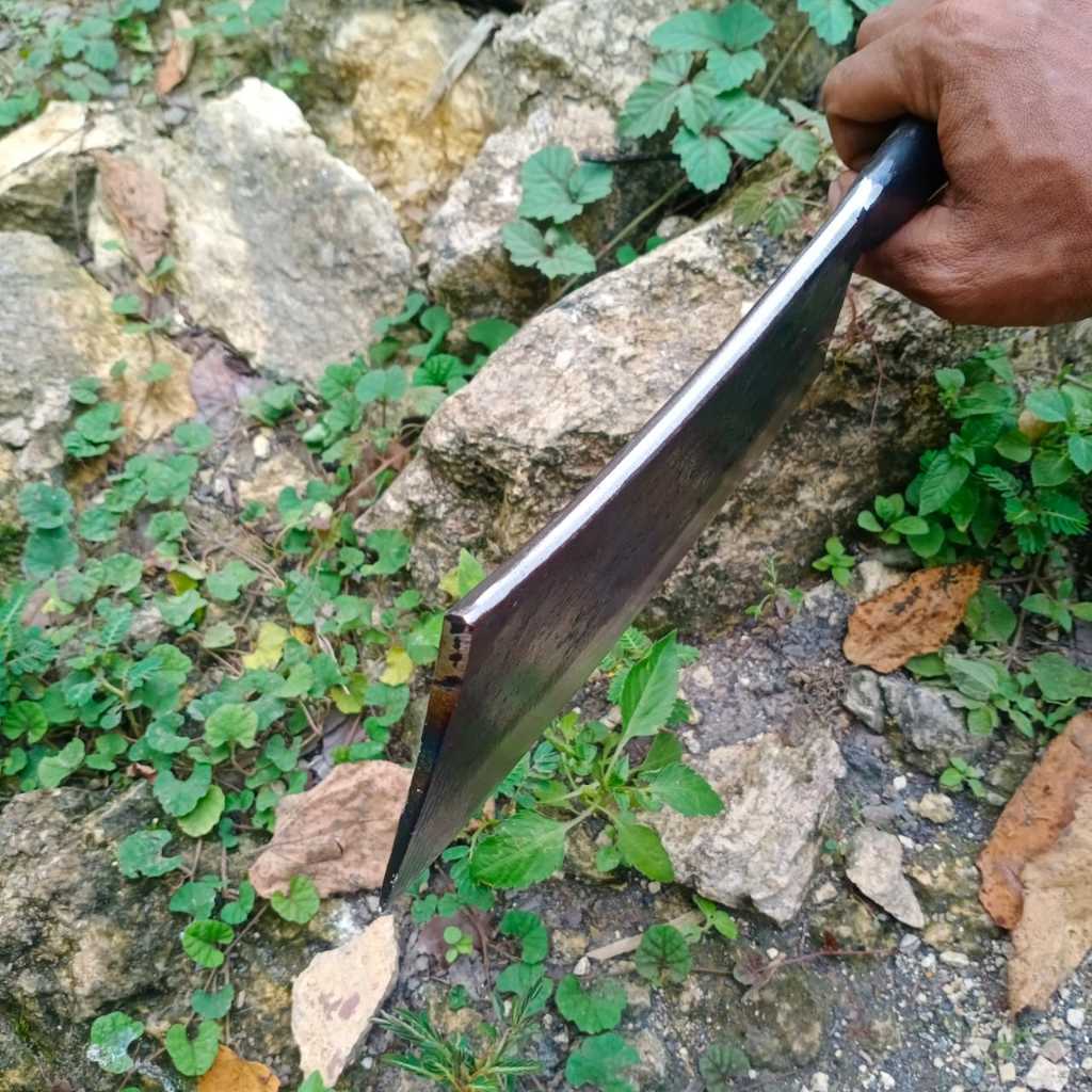 pisau daging baja asli/ pisau cacah ayam/ pisau daging baja tebal