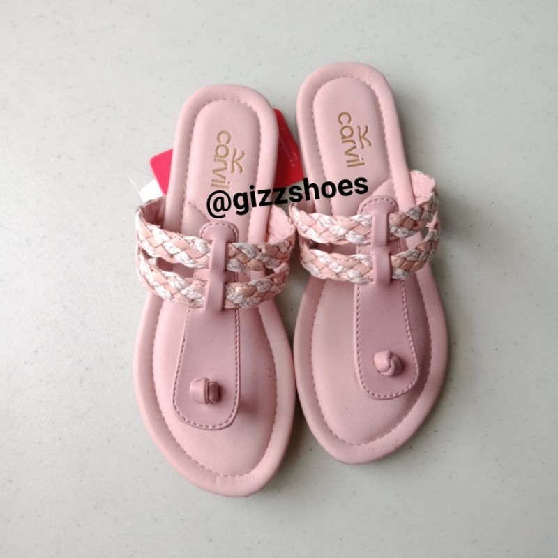 Sandal Anak Perempuan Cewek Cewe Kasual Hangout Lucu Jepit Carvil Asli Beliona 01 Chikita Merah Red 