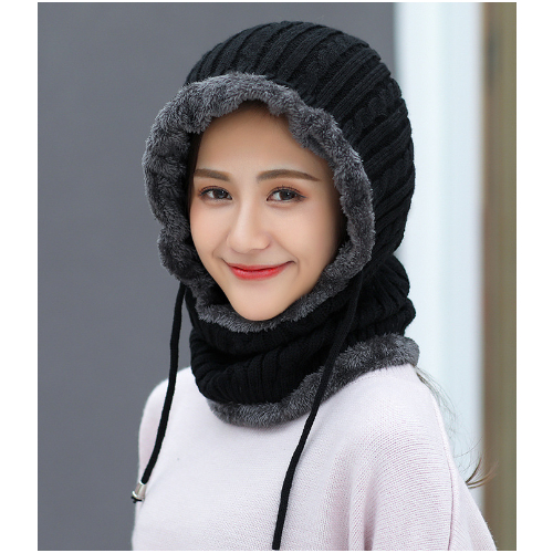 Sylviana723 Topi Kupluk Hijab Syal Benies Wanita Musim Dingin Winter