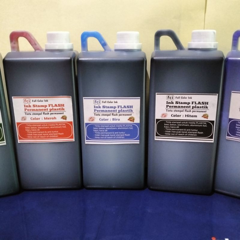 

TINTA STEMPEL PERMANENT UNTUK PLASTIK KEMASAN 1 LITER