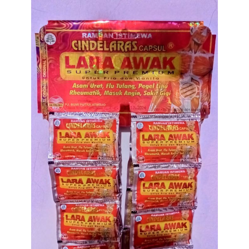 

cindelaras LARA AWAK kapsul asam urat 100%Original