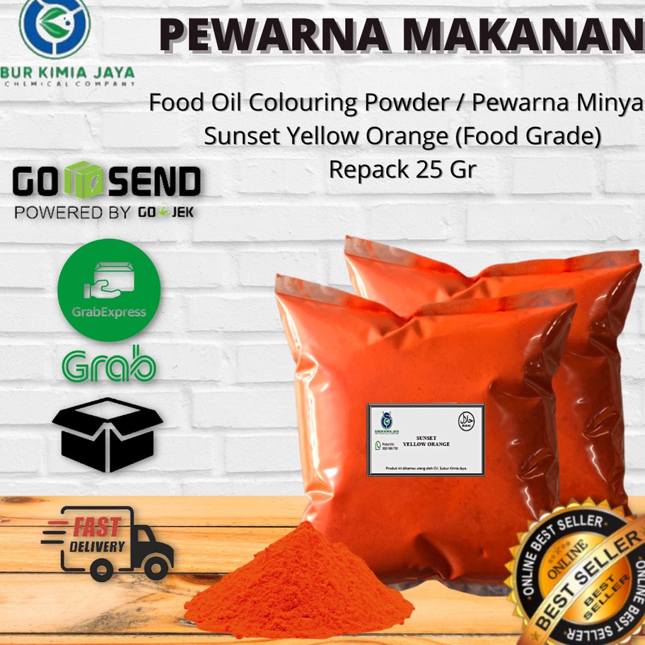 

DiSkon Pewarna Bubuk Minyak Oil Sunset Yellow Orange 25 gr