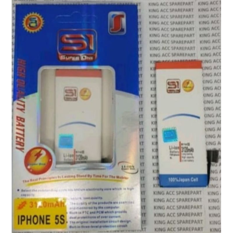 BATERAI BATRE BATERE BATTERY IPHONE 5S APPLE 5S DOUBLE POWER S1 SUPER ONE