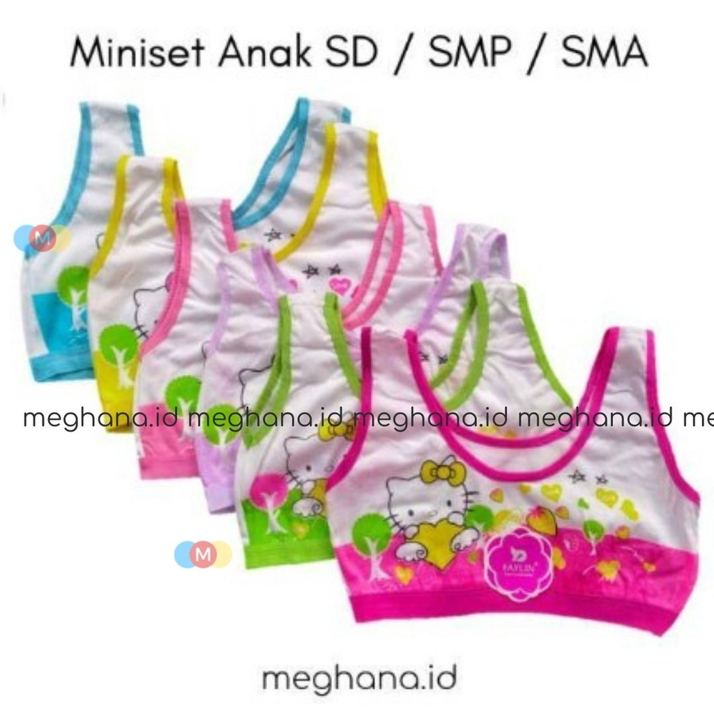 miniset anak ABG, bra motif karakter lucu wanita remaja , pakaian dalam remaja murah grosir wenrou