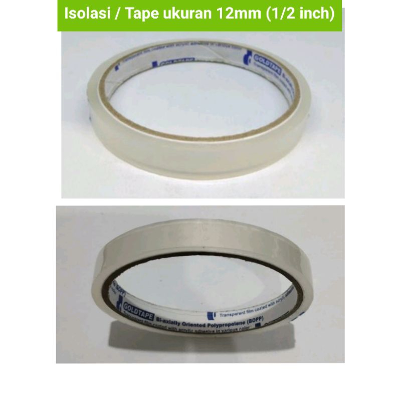 

Isolasi / selotip ukuran 12 mm (1/2 inch)