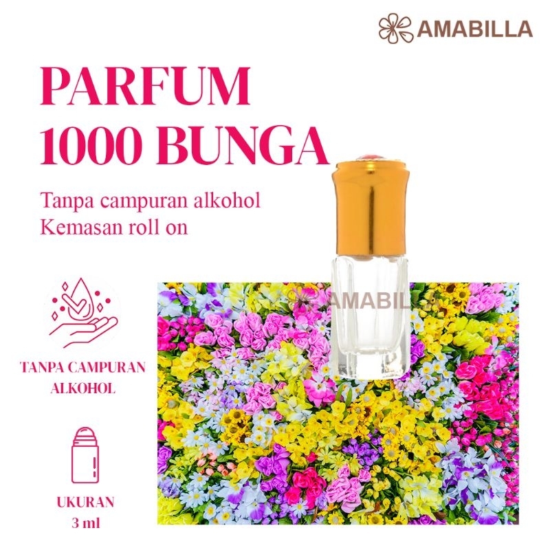 Parfum Aroma SERIBU BUNGA Original Non Alkohol 3ml 6ml 12ml Parfum Original Bibit Parfum Murni SERIB