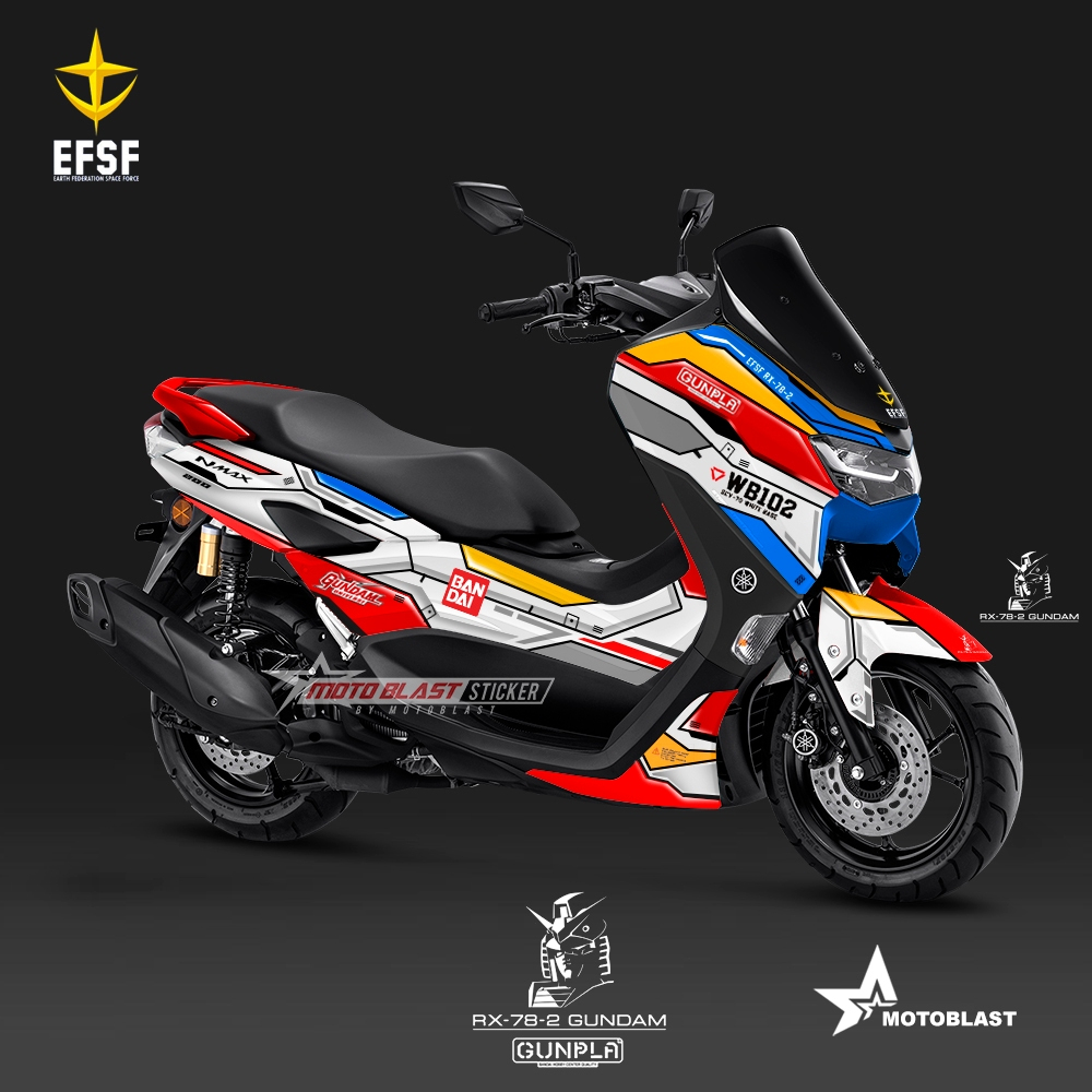 Decal Stiker New NMAX Livery Gundam Full Body Motoblast