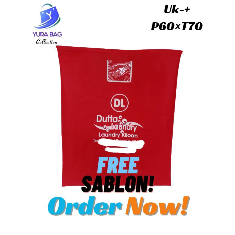 TAS LAUNDRY / TAS PAKAIAN / TALI SERUT JINJING / MUAT 10-13Kg PAKAIAN | FREE SABLON