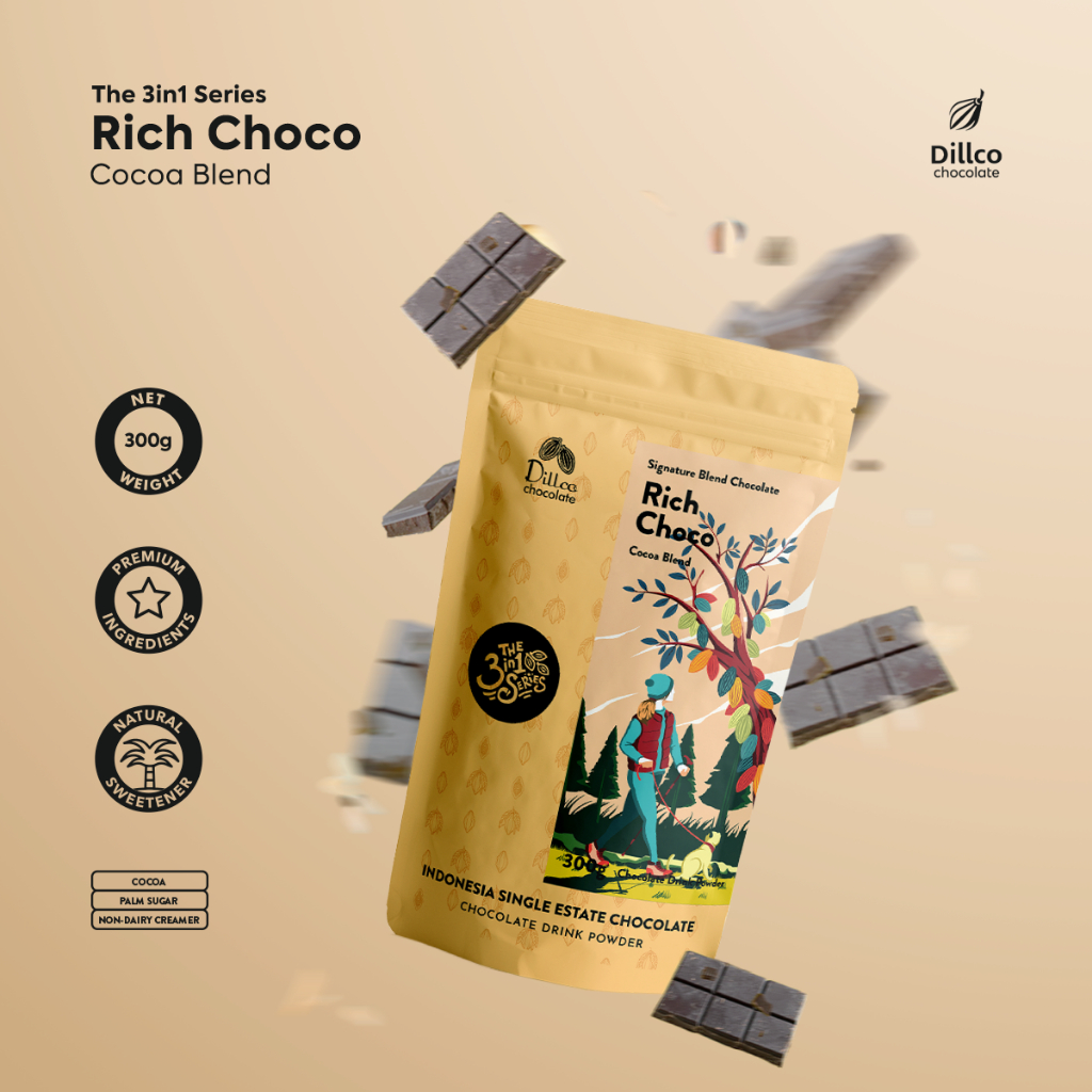 

DILLCO CHOCOLATE - Rich Chocolate 3in1 Series ( Cokelat Seduh )