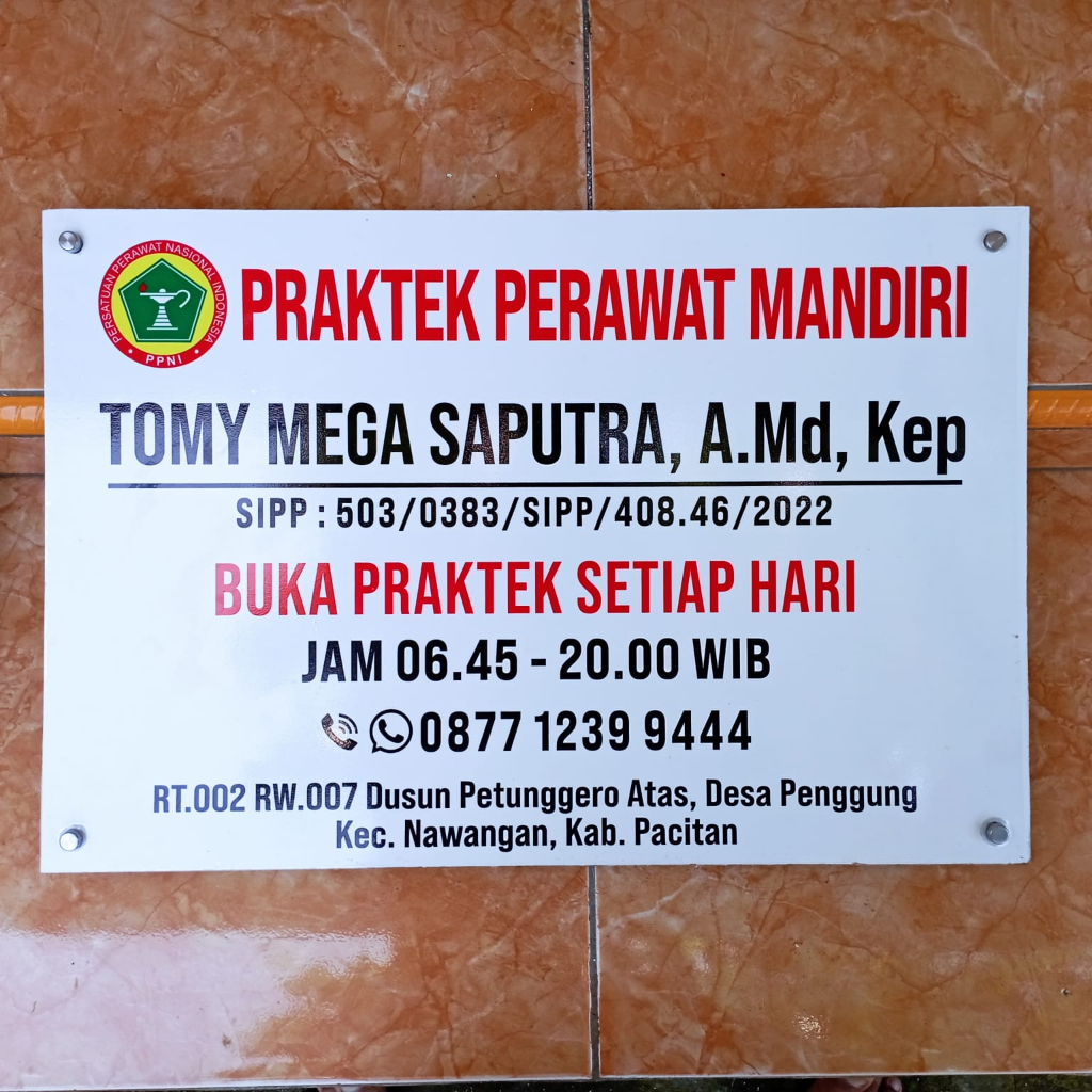 

Papan Praktek Apoteker, Dokter, Bidan , Perawat, Dll | Bisa Custom Design | (BAHAN TRIPLEK MELAMIN)