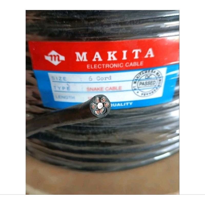 Kabel snake Makita isi 6 ch meteran / kabel snex speaker isi 6 channel 1 meter
