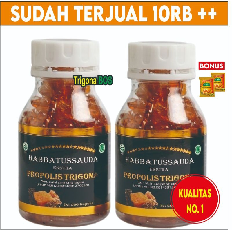 Habbatussauda Extra Propolis Trigona 200 Kapsul Original 100% asli | habatussauda oil | habbasyifa o