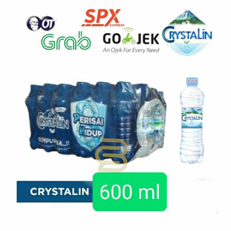 

Depo CRYSTALIN 600ml isi 24 Air Mineral Crystalline Botol