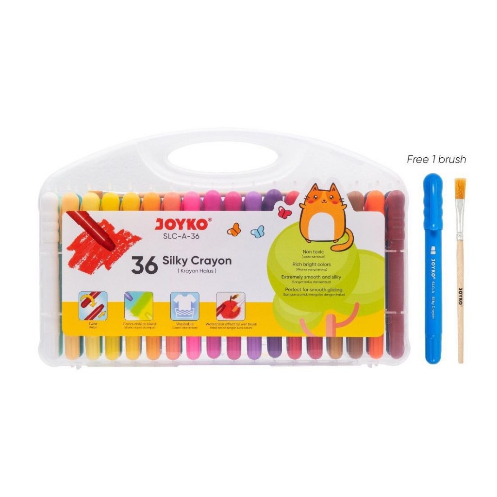 

Crayon Silky / Krayon Putar Halus 36 Warna - Joyko SLC-A-36 MURAH