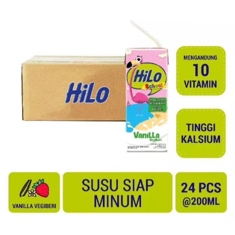 Hilo school coklat, vanila vegiberi, cotton candy cair ready to drink 200ml / 24pcs