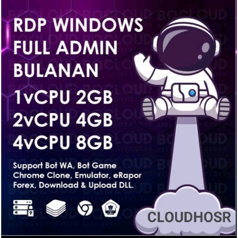 RDP BULANAN ] 8 GB 4GB 2GB RAM Windows Full administrator