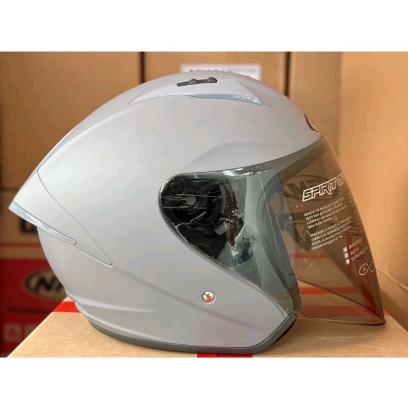 GM G1 DIM GREY DOFF SOLID ORIGINAL | HELM HALF FACE GM G-1 ABU MATTE POLOS ORI SNI