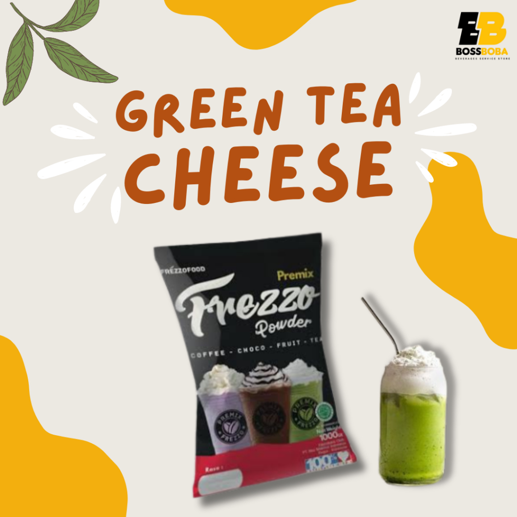 

Bubuk Minuman Rasa Green Tea Cheese Premix Frezzo Powder Drink 1kg/Minuman Kekinian Murah/Bossboba