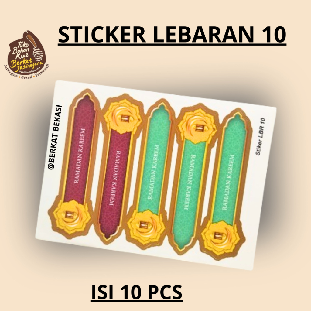 

STICKER LEBARAN LBR 10 / STICKER TOPLES / STICKER IDUL FITRI / LABEL