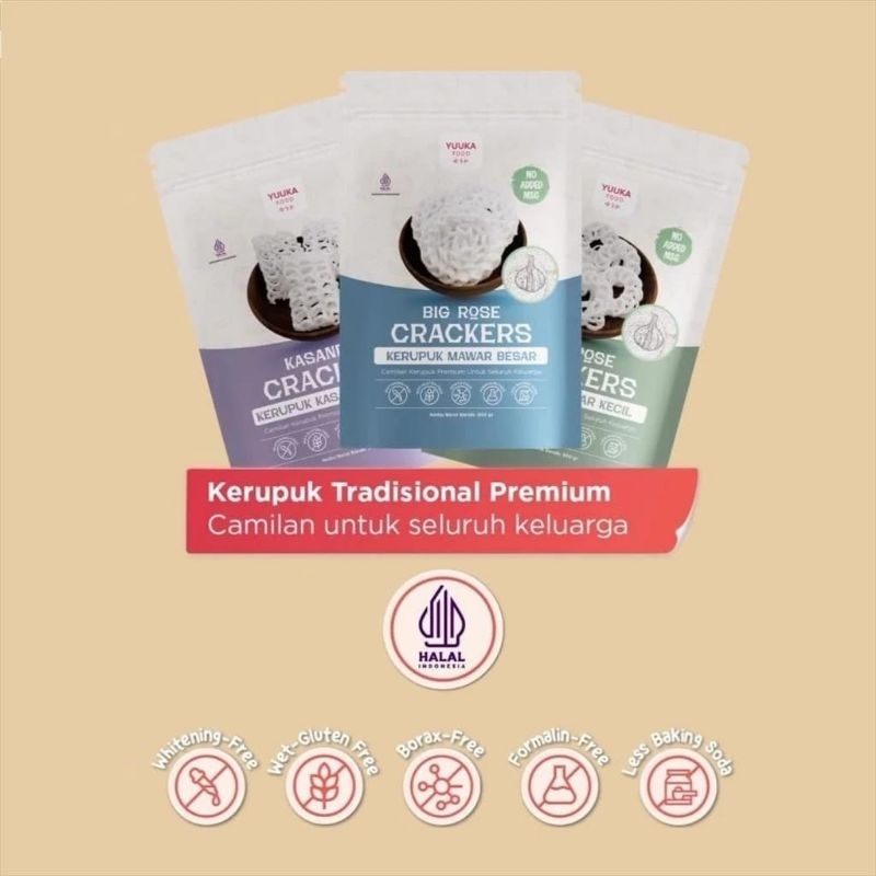 

YUUKA FOOD CRACKERS KERUPUK, CEMILAN KERUPUK PREMIUM UNTUK SELURUH KELUARGA