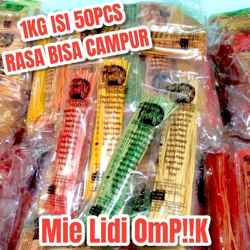 

Terbaru dan terlaris GROSIR Mie Lidi 2Gr 5PCS 1Kg buruan