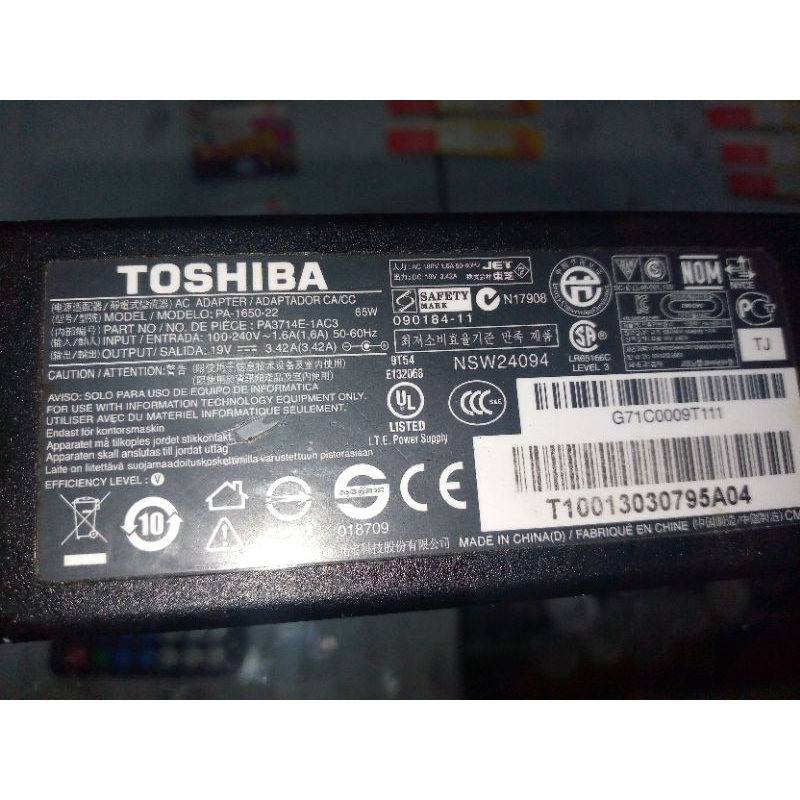 Charger Laptop Thosiba / Adaptor Laptop Thosiba